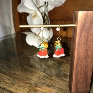 Festive Red Bell Earrings
